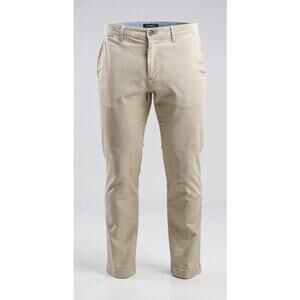 J. Crew Mens 34x30 Flat Front Khaki Cotton Casual Chino Pants Beige